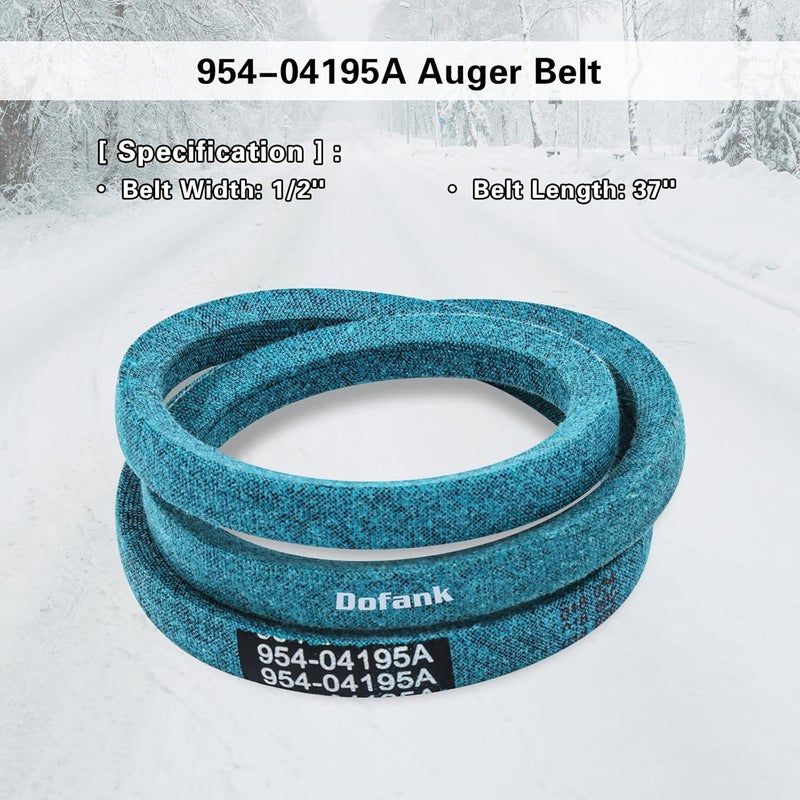 Dofank 954-04195A Auger Belt Kevlar for MTD, Cub Cadet, Troy-Bilt, Craftsman, Yard Man, Yard Machines Snowblower Parts, Replaces MTD 754-04195, 754-04195A, 954-04195 - 1/2" x 37" - Image 2